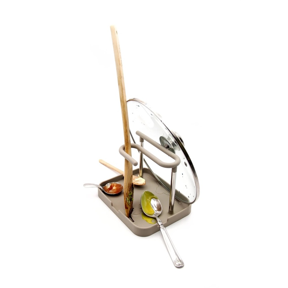 Sysler Multifunctional Pot Lid Stand & Utensil Rest, Pot Lid Holder, Spoon Rest